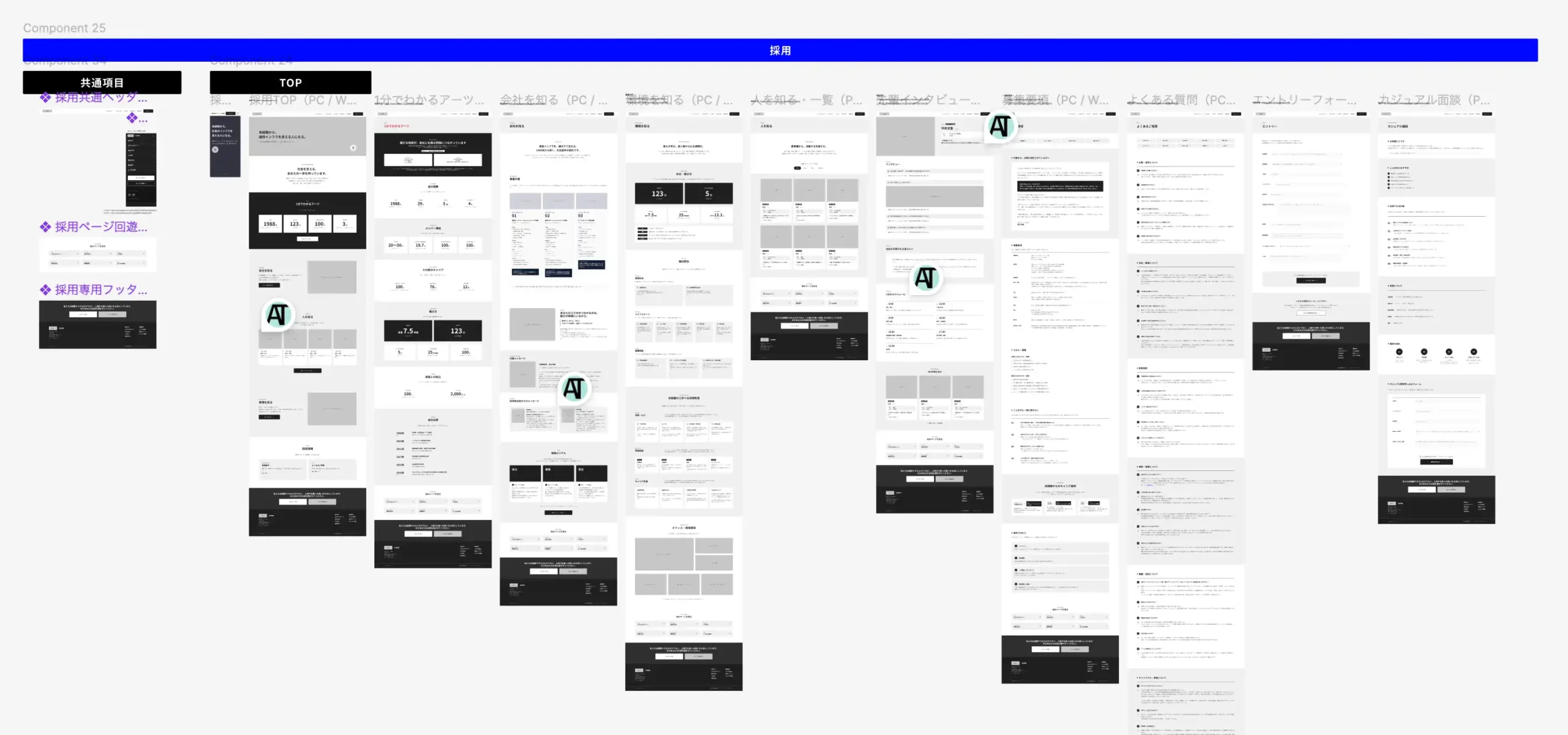 アーツ様採用サイト ワイヤーフレーム